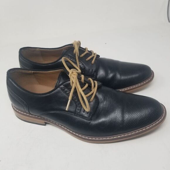 MADDEN DRESS SHOES. BLACK LEATHER LOOK SHOES 9M. - Picture 7 of 16